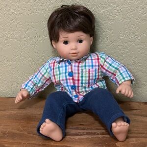 Bitty Baby American Girl BOY TWIN Doll Brown Eyes Brown Hair